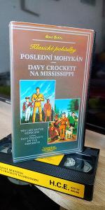 VHS Poslední Mohykán/ Davy Crockett na Mississippi (animované)