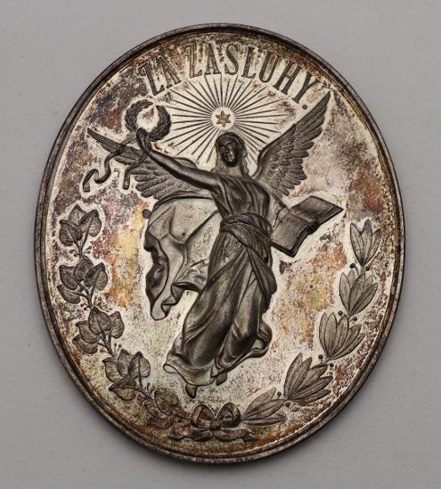 Velká Oválná Medaile 1894 - Národopisná Výstava Hradec Králové TOP! - Numismatika