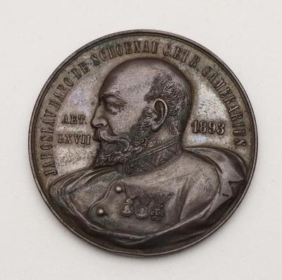 AE Medaile 1893 - Jaroslav Baron Šenovský - Nádherná Rodovka!