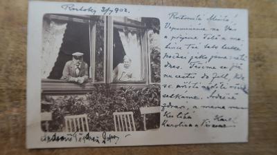 Dopisnice roztomilé Míně 1902