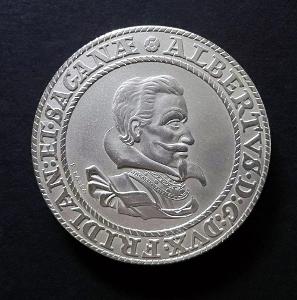 Stříbrná medaile Albrecht z Valdštejna, Ag 999, 100 g, 50 mm, matná !!
