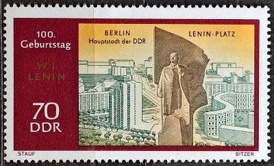 DDR: MiNr.1561 Lenin Monument and Lenin Square, Berlin 70pf ** 1970
