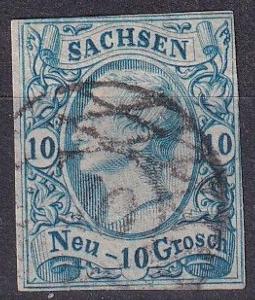 Sachsen - č.13 (Mi. 300 Euro) zkoušená, raz (viz.obrázky a popis