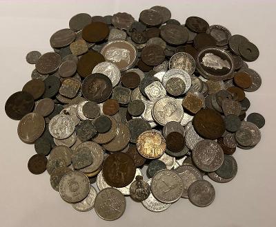 Větší směs mincí, od 19. století, včetně Stříbra (AG), 1.7kg!