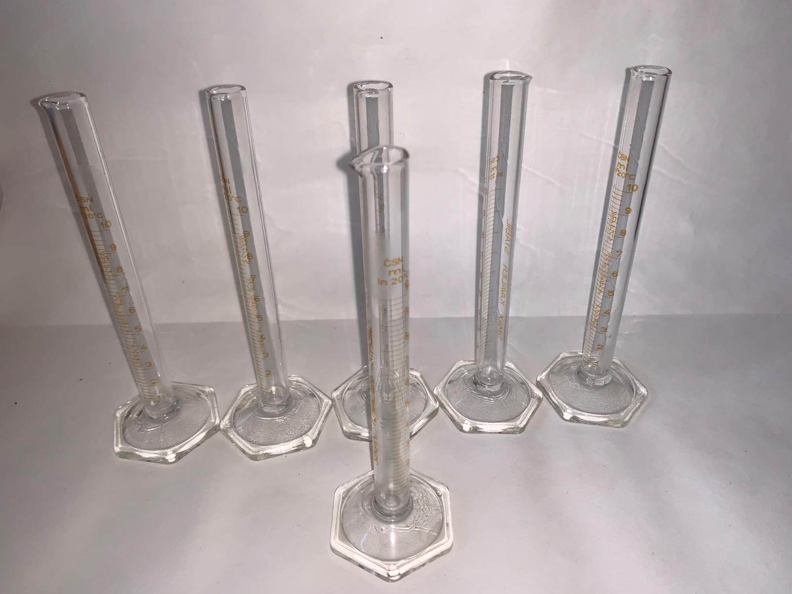 Laboratórny odmerný valec kalibrovaný (10 ml, 6 ks) - Foto