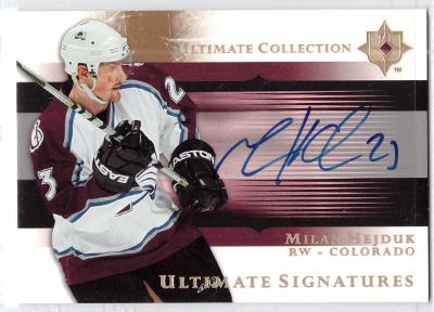 Milan Hejduk  UD Ultimate Collection 05-06 Signatures