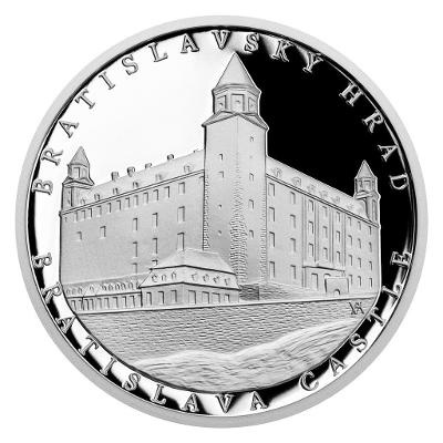 Stříbrná mince BRATISLAVSKÝ HRAD, jen 500 ks, Česká Mincovna