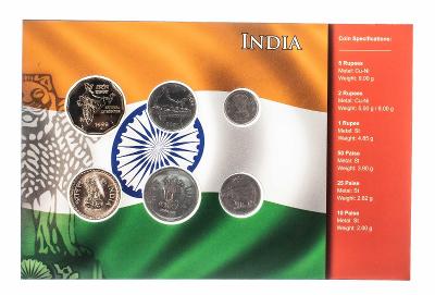 ✅sada oběžných mincí Indie 1996 - 2001