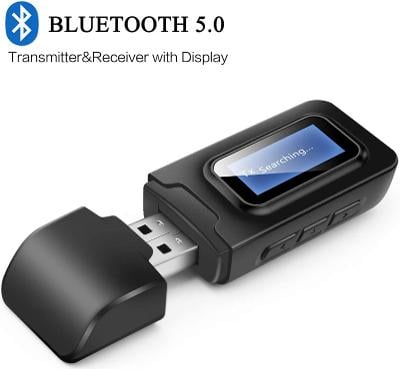 USB Transmitter Bluetooth 5.0 displej 3.5mm AUX