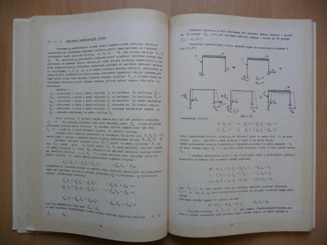 Skripta - Silová metoda a výpočet přetvoření - Příklady - 1982 - Učebnice