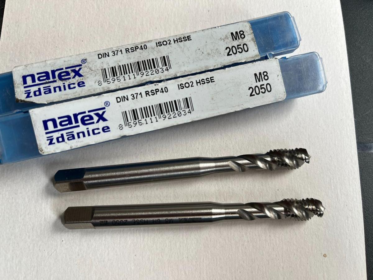 2 x závitník M8 Narex - Průmysl
