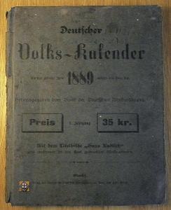 Deutscher Volks-kalender 1889, Herausgegeben vom Bund der Deutschen..