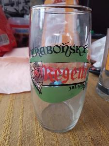 0,5l Třeboňský Regent 12° pivo sklenice 70 léta