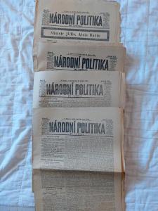 3 ks novin Národní politika z roku 1923