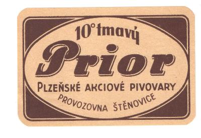 Stará etiketa pivovar Štěnovice