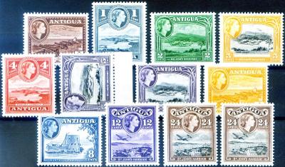 Britská Antigua 1963 ** Alžbeta II komplet mi. 130-139 priesv. 6