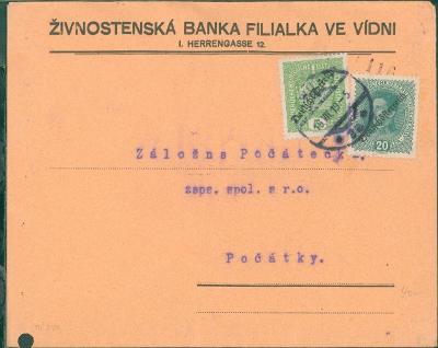 13B2202 Austria- Záložna POČÁTKY, Živnostenská banka Vídeň 