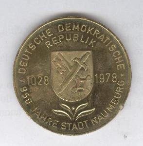 Naumburg, medaile 950 let města 1028- 1978, Německo