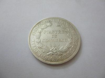 1 Piastr 1909 A, Francouzská Indočína, stříbro, Ag