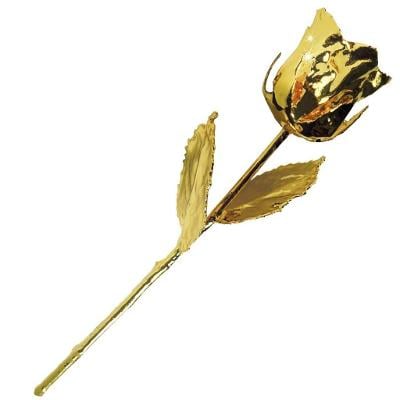 1 Pozlacená růže - VĚČNÁ LÁSKA - 16 CM 