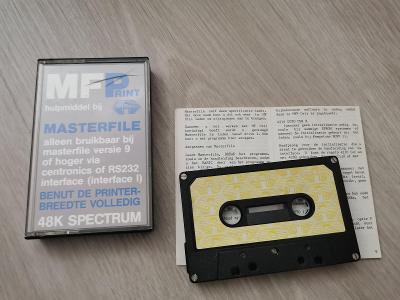 Originální program Masterfile Print pro ZX Spectrum