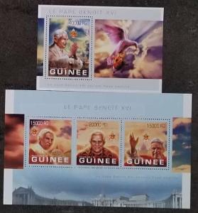 Guinea 2013 36€ Papež Benedikt XVI. a jeho odchod