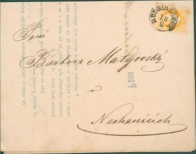 13B2257 Austria Cukrovar Nový Bydžov - B. Matějovský Nechanice r. 1870