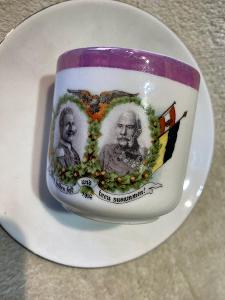 Rakousko Uhersko - František Josef I. - krásný šálek na kávu s císaři 