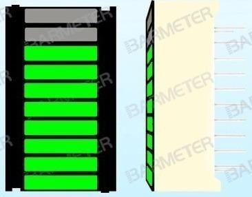 LED bar 10 segmentů (zelený) - AKCE !