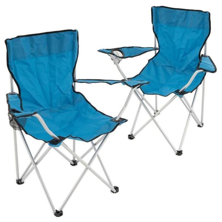 Set skládacích židlí - 2 ks, modrá 68315 - Turistika a cestování