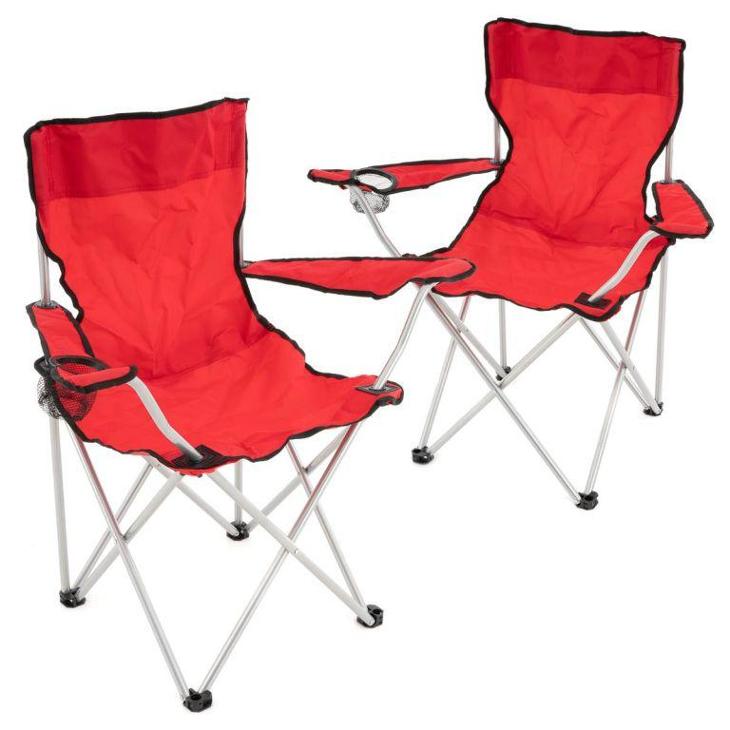 Set červených skládacích kempingových židlí  68387 - Turistika a cestování