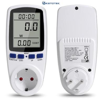 Wattmetr, měřič spotřeby a monitor spotřeby elektřiny KETOTEK CQ836EU