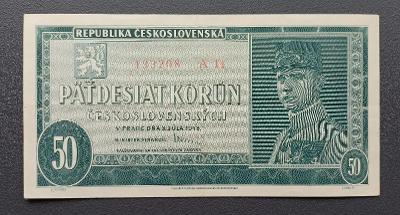 50 korun 1948 - neperforovaná; vzácná 