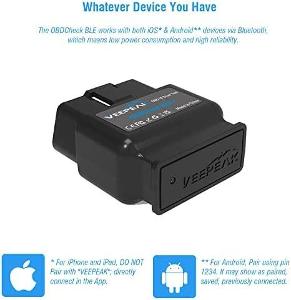 Skener Veepeak OBDCheck BLE+ Bluetooth 4.0 OBD II pro iOS a Android