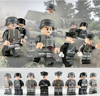 8x Nová Mini Figurka - Německý Voják - doplněk k lego