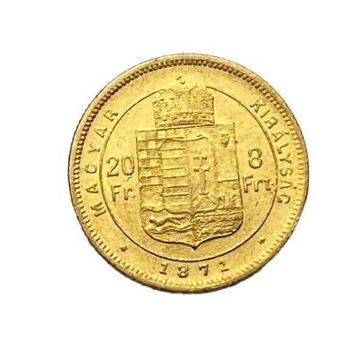 RU  FJI. zlatý 8 zlatník/ 20 frank 1871 GYF Karlovský Bělehrad Vzácný!