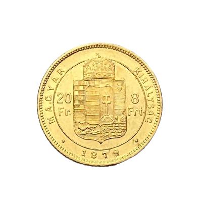 RU FJI. zlatý 8 zlatník/ 20 frank 1879 K.B. Kremnica !!!