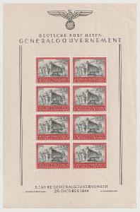 Generalgouvernement, 1944, 10 Zl Krakow, kompletní přepážkový list