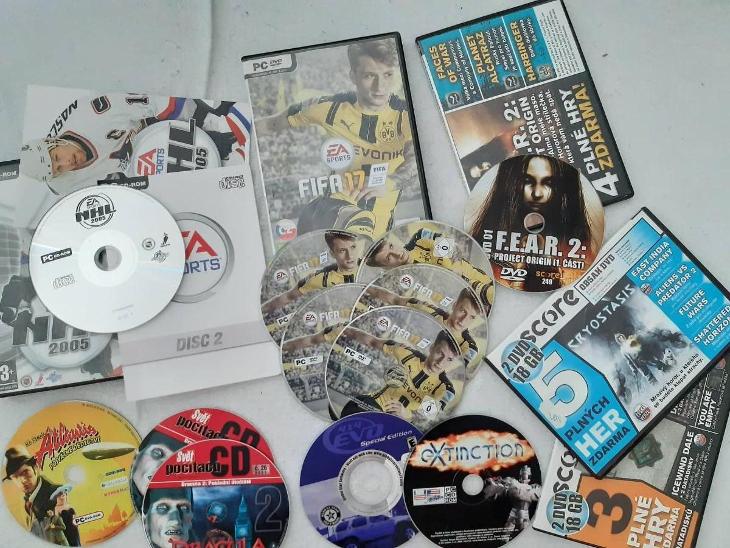 Hromádka starších cd,dvd her  - Hry
