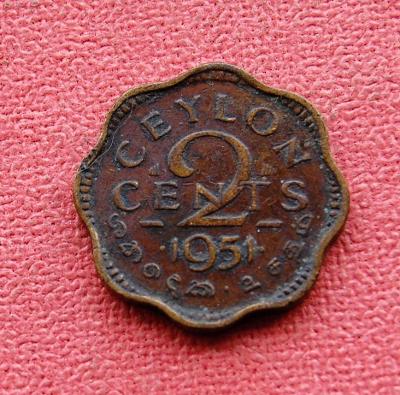 Ceylon - 2 cents 1951