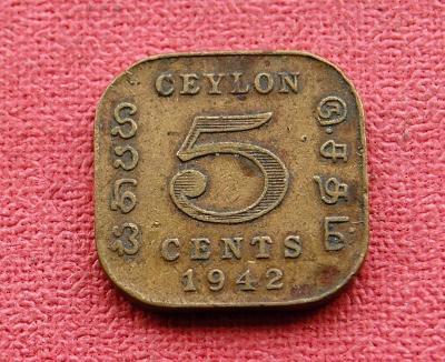 Ceylon - 5 cents 1942