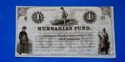 bankovka Rakousko-Uhersko 1849 Košut povstání 1 Floren Luxusní