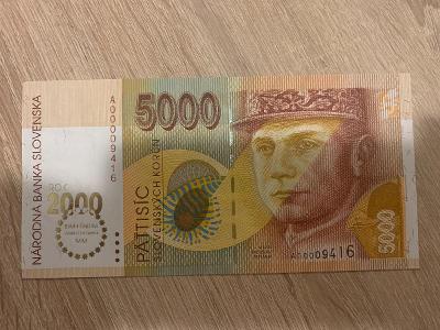 5000 SK korun Slovensko BIMILENUIM r.2000