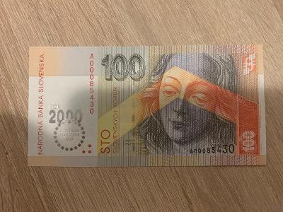 100 SK korun Slovensko BIMILENUIM r.2000