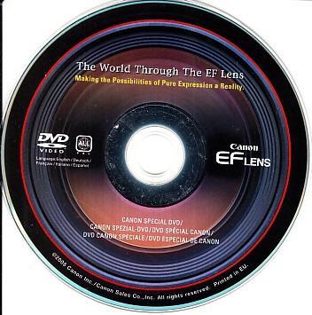 THE WORLD THROUGH THE EF LENS, Canon Special DVD, Svět EF objektivy