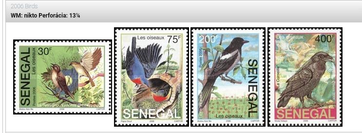 Senegal,2006,ptáci - Tematické známky
