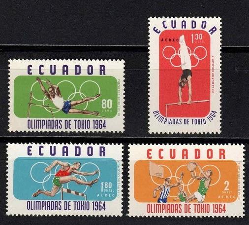 ** EKVÁDOR: Séria Letná olympiáda TOKIO 1964, kat. 1,60 Mi€ - Známky