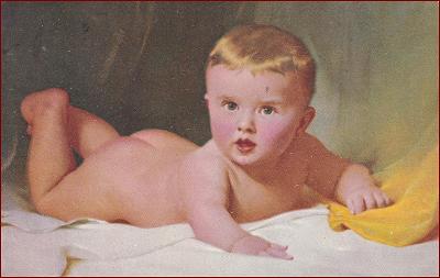 Děti * miminko, naháč, portrét, gratulační * M3997