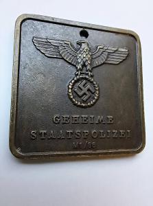 Německá ID známka SS s číslem - GESTAPO