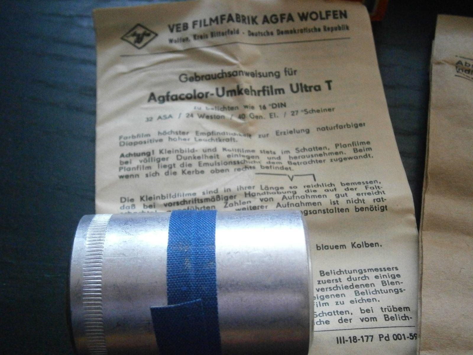 Starý filmy Agfacolor Umkehr-Ultra T. 3 kusů nigde nepoužité. - Foto